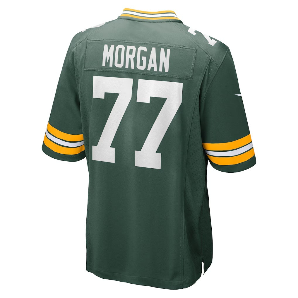American Football Jersey | GB.Packers #77 Jordan Morgan Green Player Game Stitched Football American Jersey - image 1