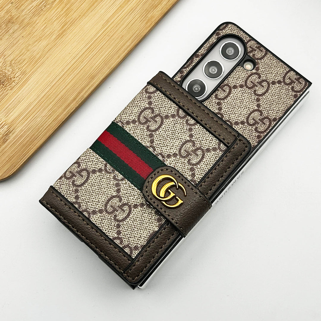 Samsung Galaxy Z Fold 6 Fashion Leather Brand Case - product view 1