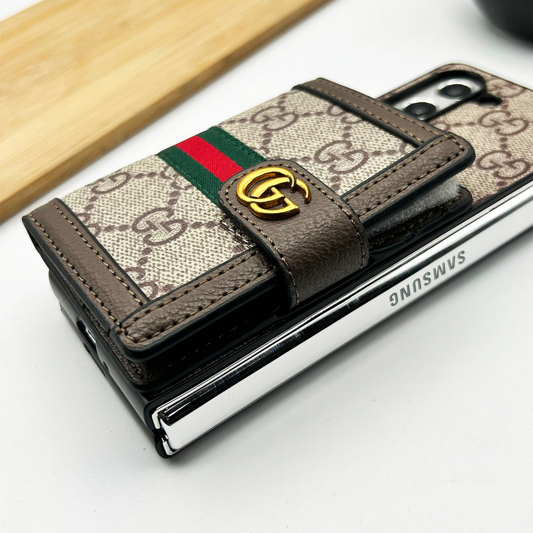 Samsung Galaxy Z Fold 6 Fashion Leather Brand Case - product view 3