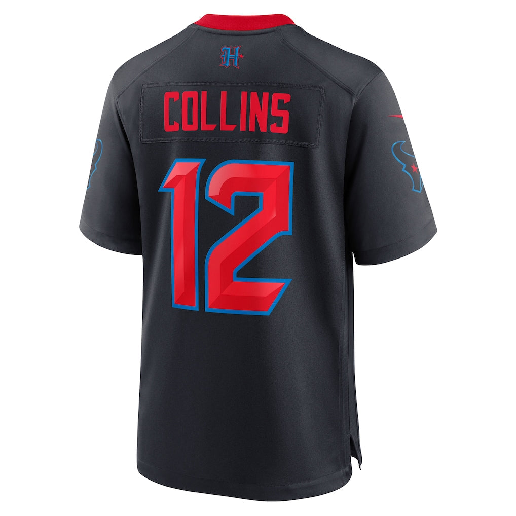 American Football Jersey | H.Texans #12 Nico Collins Navy 2nd Alternate Game Jersey - image 1