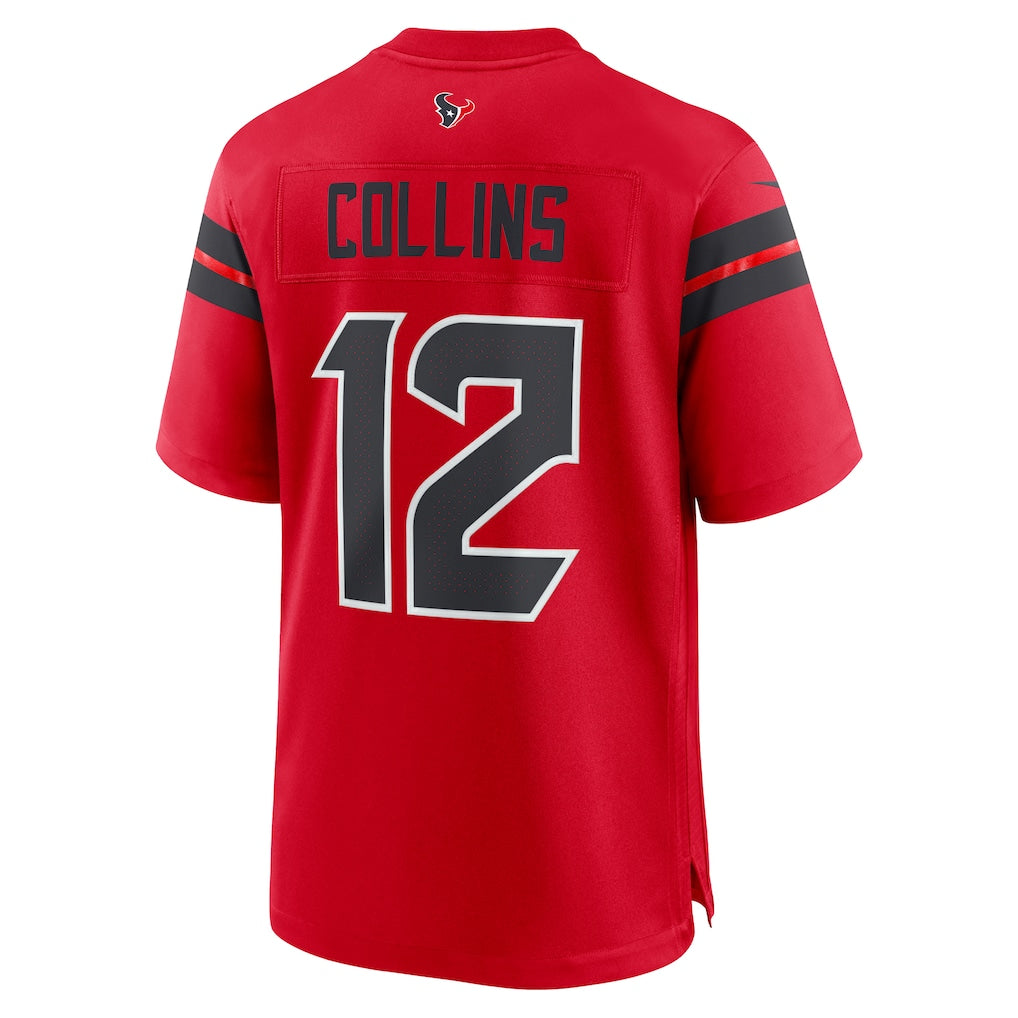 American Football Jersey | H.Texans #12 Nico Collins Red Alternate Game Jersey - image 1