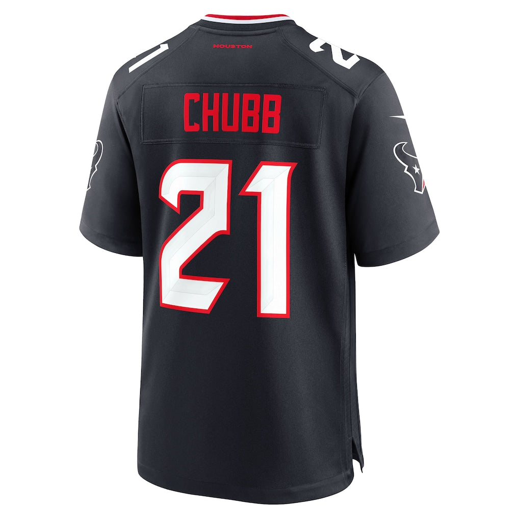 American Football Jersey | H.Texans #21 Nick Chubb Navy Team Game Jersey - image 1