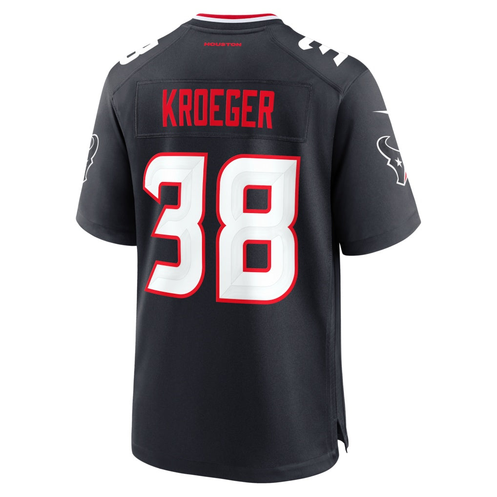 American Football Jersey | H.Texans #38 Kai Kroeger Navy Team Game Jersey - image 1