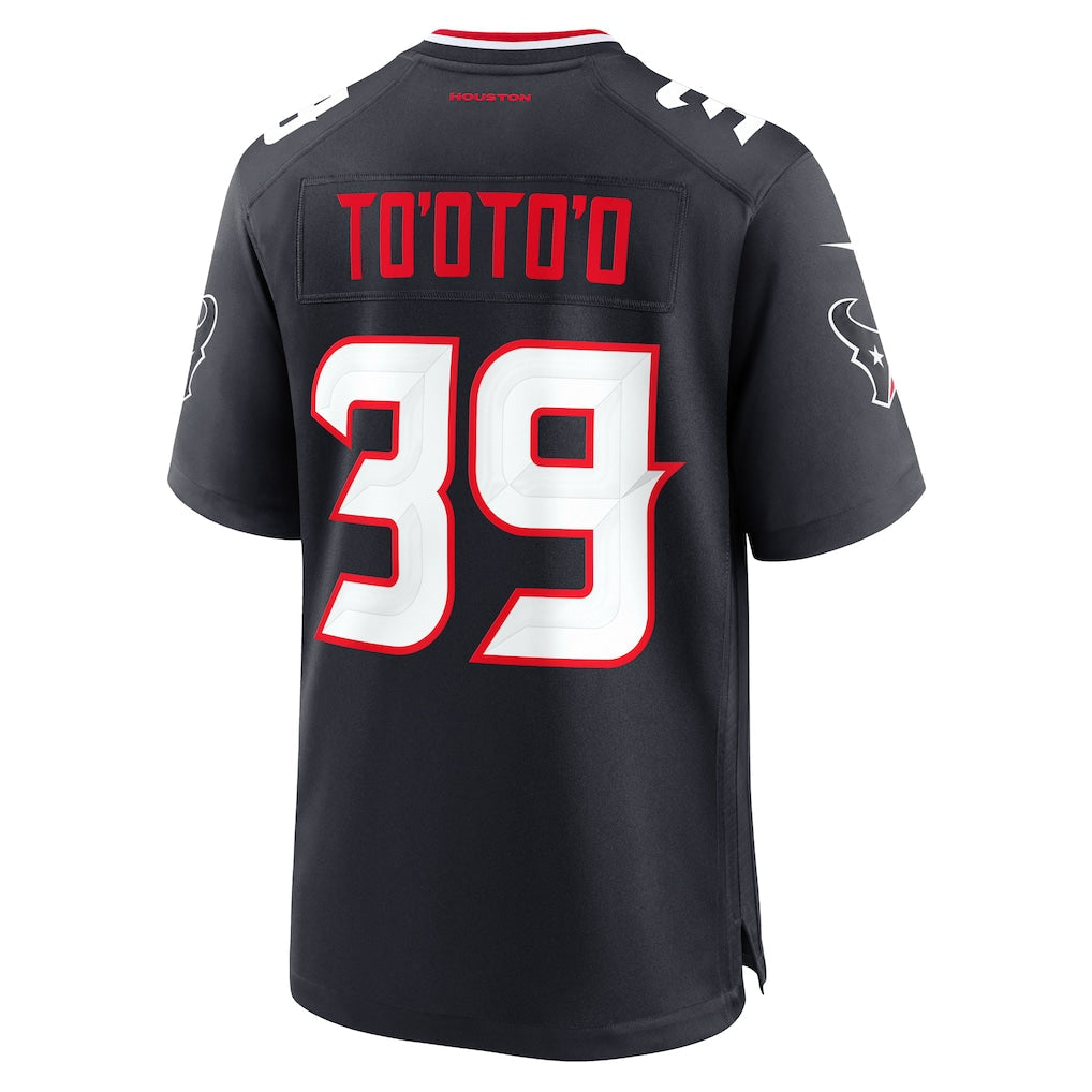 American Football Jersey | H.Texans #39 Henry To'oto'o Navy Team Game Jersey - image 1