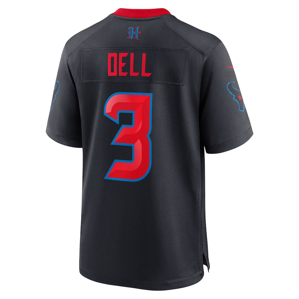 American Football Jersey | H.Texans #3 Tank Dell Navy 2nd Alternate Game Jersey - image 1