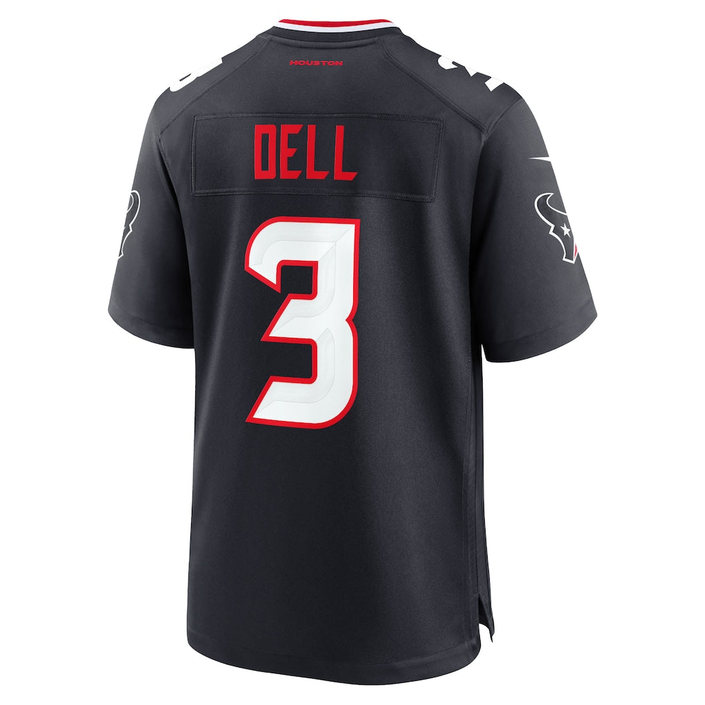 American Football Jersey | H.Texans #3 Tank Dell Navy Game Jersey - image 1