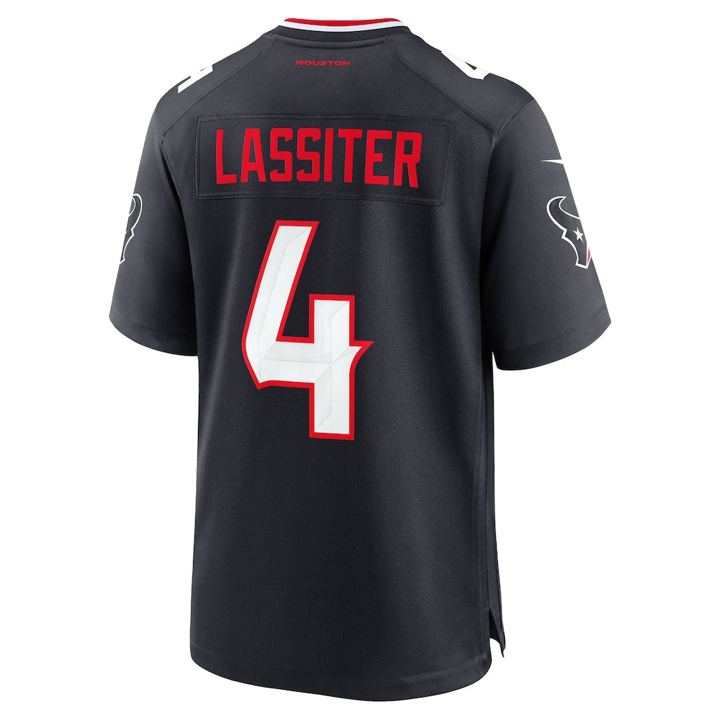 American Football Jersey | H.Texans #4 Kamari Lassiter Navy Team Game Jersey - image 1
