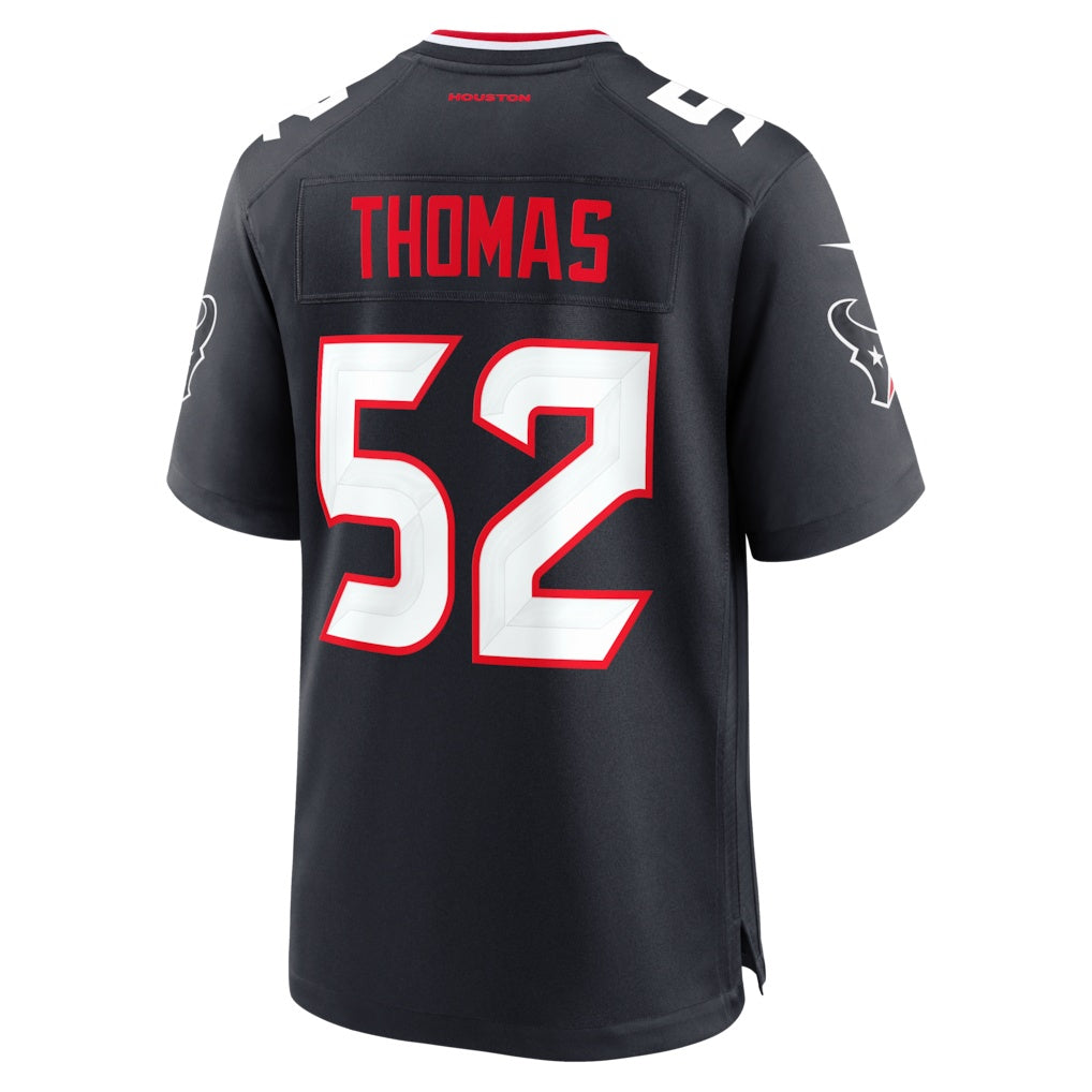 American Football Jersey | H.Texans #52 Xavier Thomas Navy Team Game - image 1
