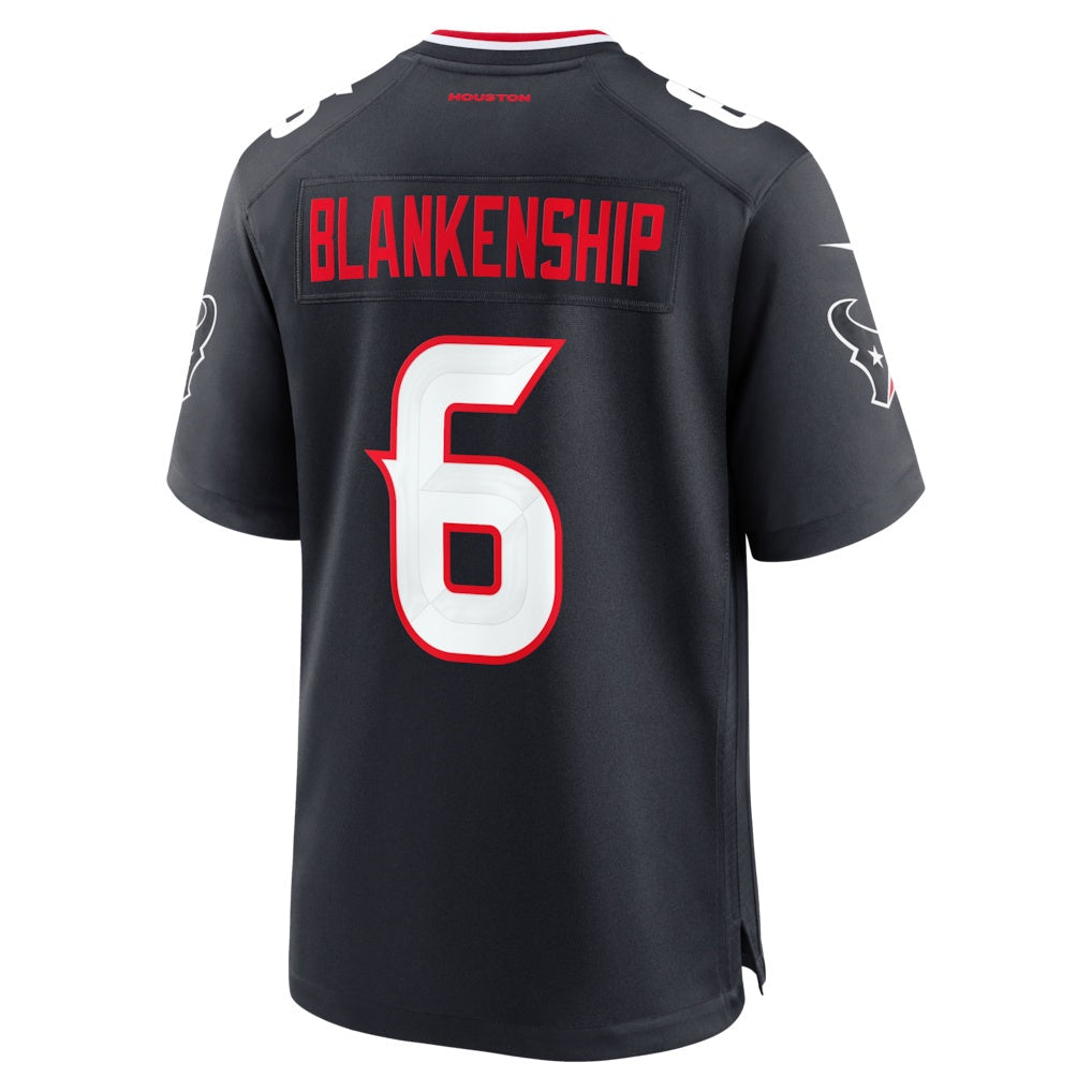 American Football Jersey | H.Texans #6 Reed Blankenship Navy Team Game Jersey - image 1