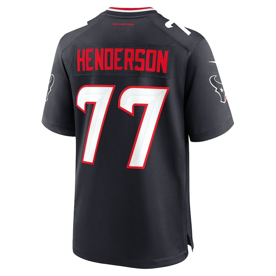 American Football Jersey | H.Texans #77 LaDarius Henderson Game Jersey - Navy - image 1
