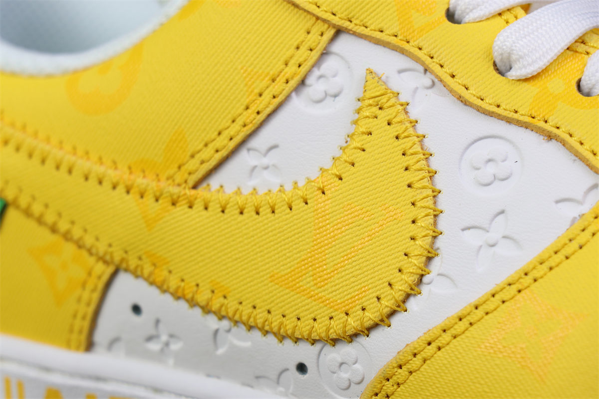 (Custom) Air Force 1 Low 'White Yellow Sneakers - product view 6