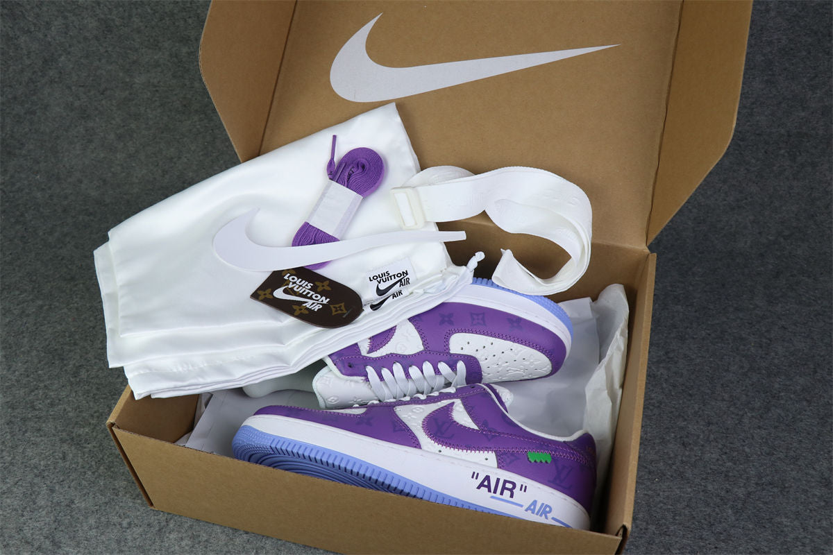 (CUSTOM) NIKE AIR FORCE 1 LOW Sneakers 'WHITE PURPLE' - product view 15
