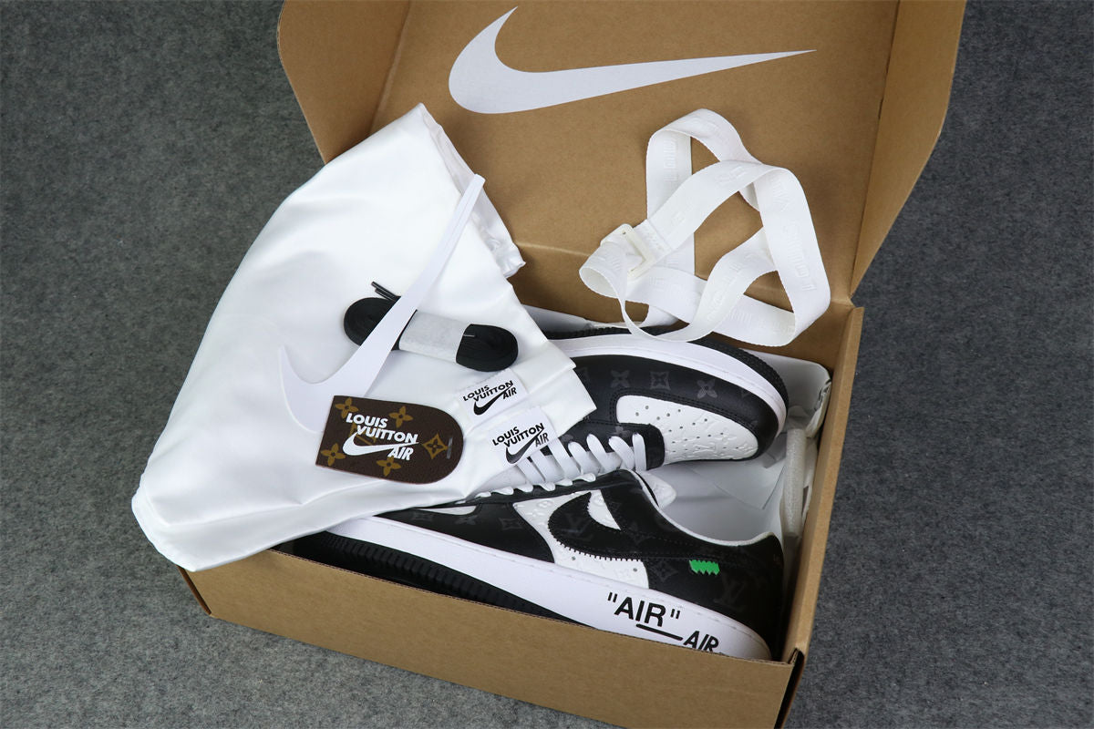 (CUSTOM) NIKE AIR FORCE 1 LOW Sneakers 'WHITE BLACK' - product view 11