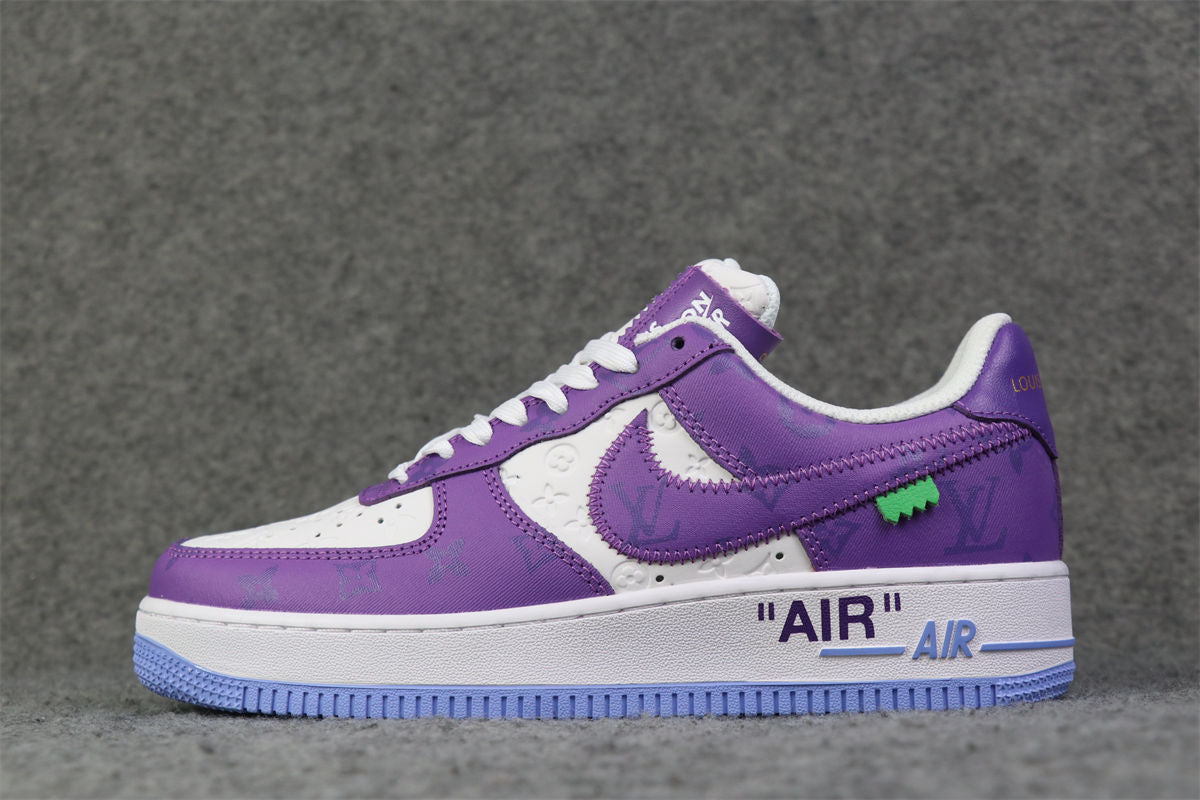 (CUSTOM) NIKE AIR FORCE 1 LOW Sneakers 'WHITE PURPLE' - product view 1