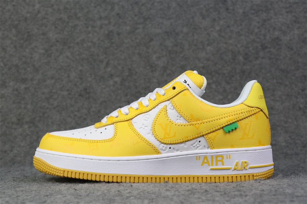 (Custom) Air Force 1 Low 'White Yellow Sneakers - product view 1