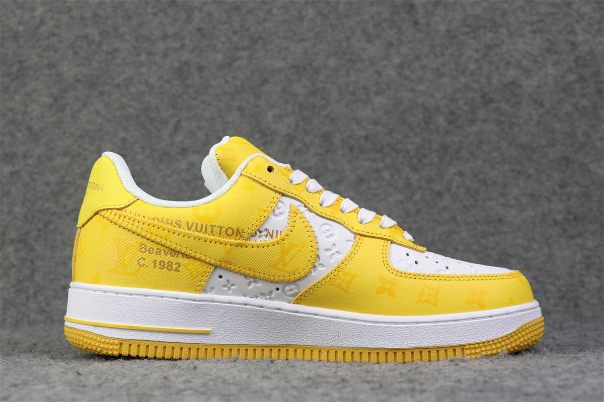 (Custom) Air Force 1 Low 'White Yellow Sneakers - product view 2