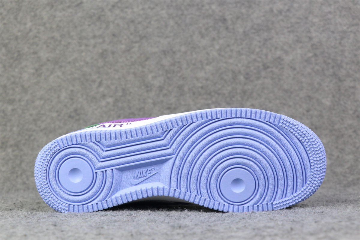 (CUSTOM) NIKE AIR FORCE 1 LOW Sneakers 'WHITE PURPLE' - product view 3