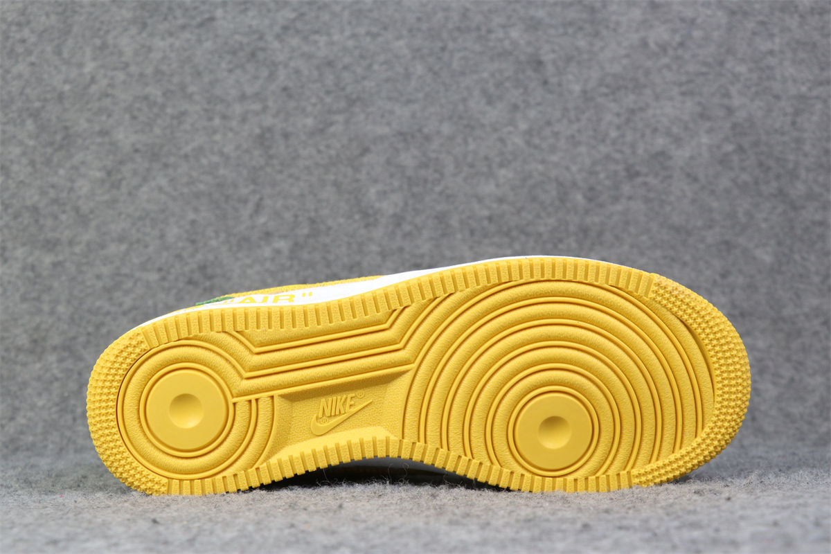 (Custom) Air Force 1 Low 'White Yellow Sneakers - product view 3