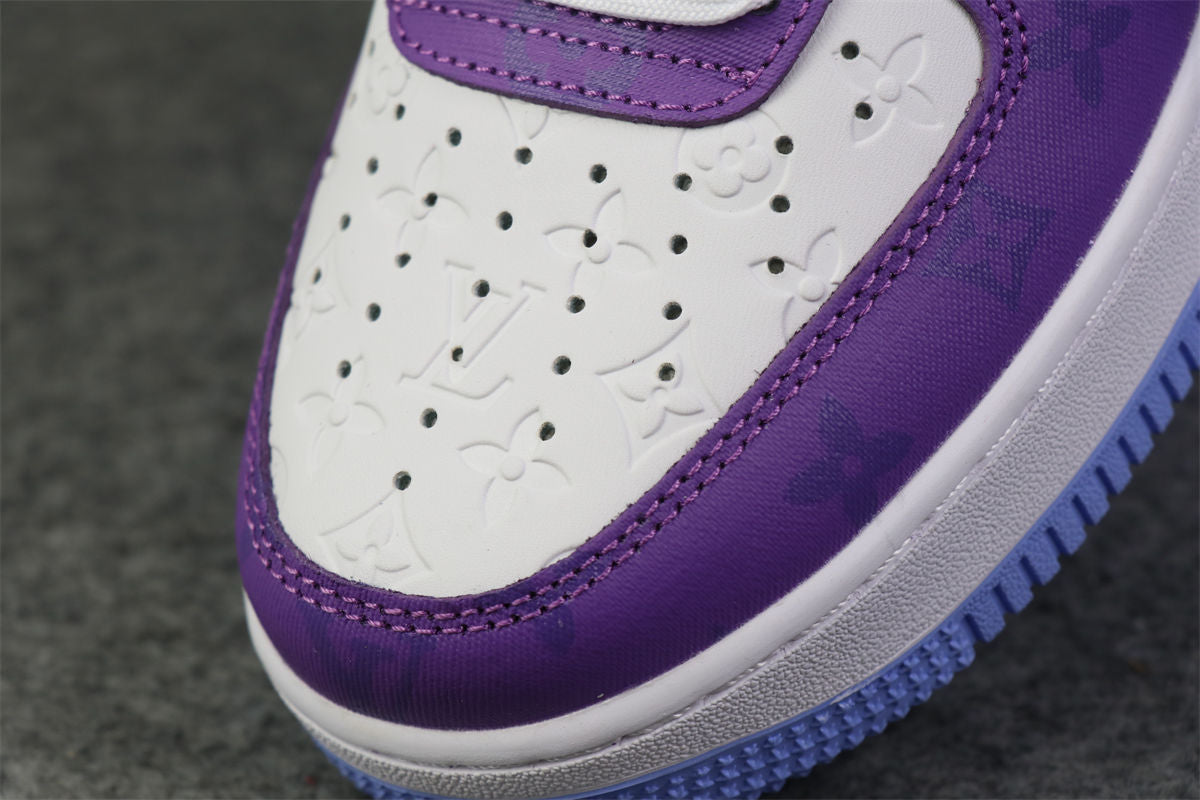 (CUSTOM) NIKE AIR FORCE 1 LOW Sneakers 'WHITE PURPLE' - product view 4