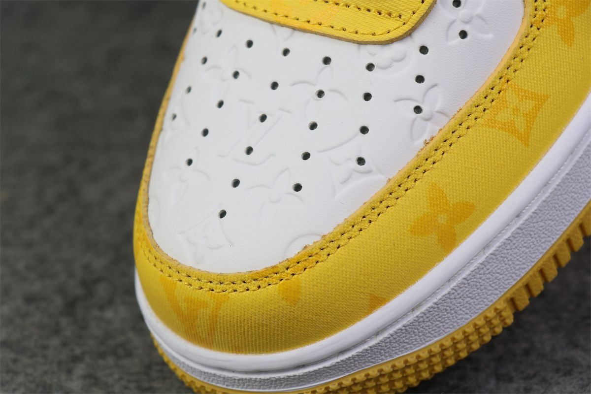 (Custom) Air Force 1 Low 'White Yellow Sneakers - product view 4