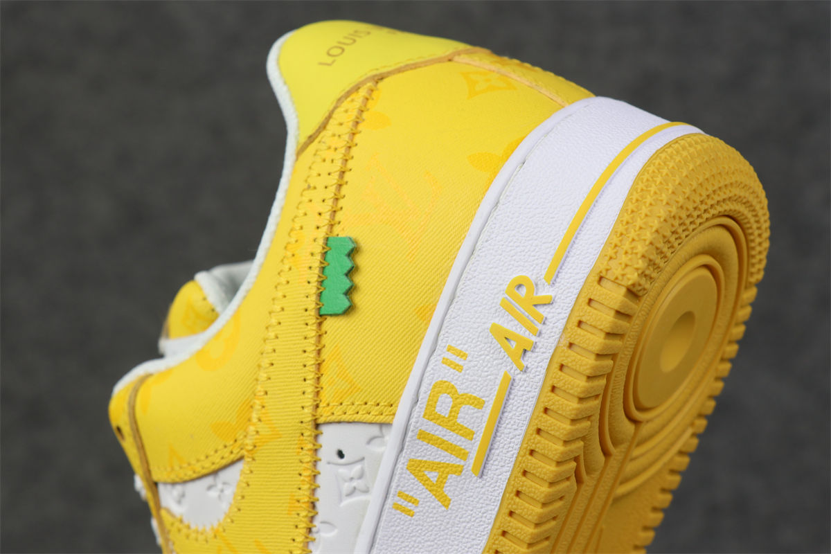 (Custom) Air Force 1 Low 'White Yellow Sneakers - product view 5