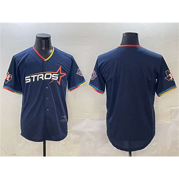Baseball Jersey | Houston Astros Blank Navy 2025 City Connect With Texas Patch Limited Stitched - image 1