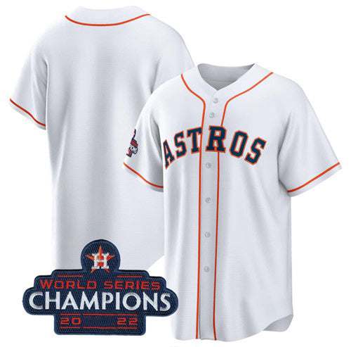Baseball Jersey | Houston Astros Blank White 2022 World Series Champions Home Stitched - image 1