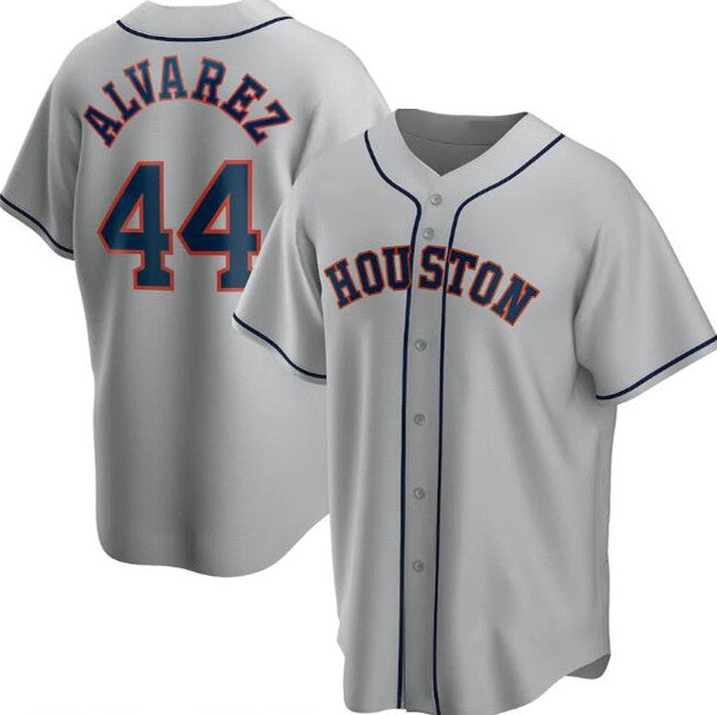 Baseball Jersey | Houston Astros #44 Yordan Alvarez Grey Stitched - image 1