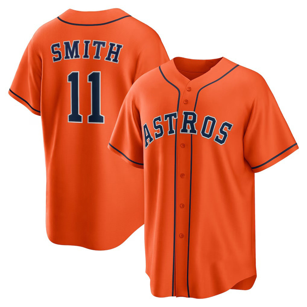 Baseball Jersey | Houston Astros #11 Cam Smith Orange Alternate Replica - image 1