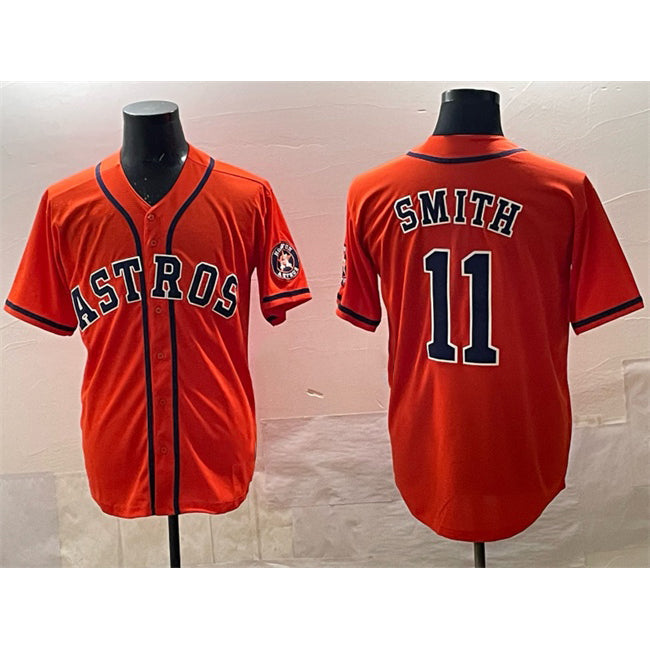 Baseball Jersey | Houston Astros #11 Cam Smith Orange Stitched - image 1