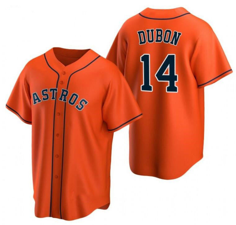 Baseball Jersey | Houston Astros #14 Mauricio Dubón Orange Stitched - image 1