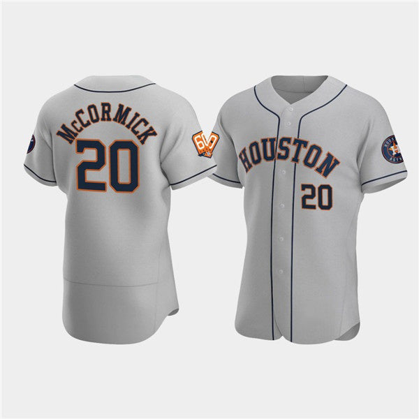 Baseball Jersey | Houston Astros #20 Chas McCormick Gray 60th Anniversary Stitched - image 1