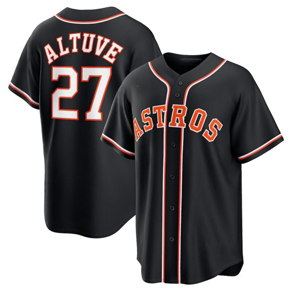 Baseball Jersey | Houston Astros #27 Jose Altuve 2026 Black Out Stitched - image 1