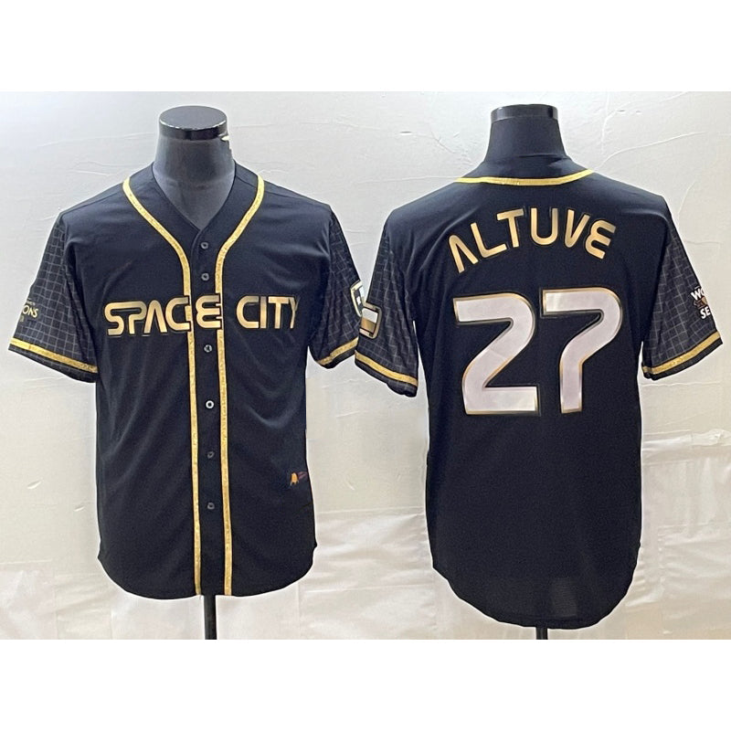 Baseball Jersey | Houston Astros #27 Jose Altuve Black City Connect Stitched - image 1