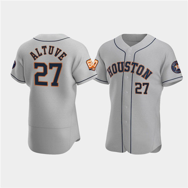 Baseball Jersey | Houston Astros #27 Jose Altuve Gray 60th Anniversary Stitched - image 1