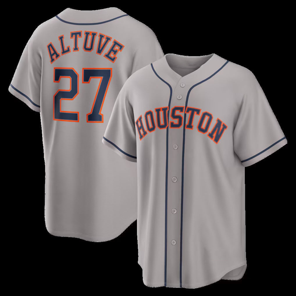 Baseball Jersey | Houston Astros #27 Jose Altuve Gray Road Replica - image 1