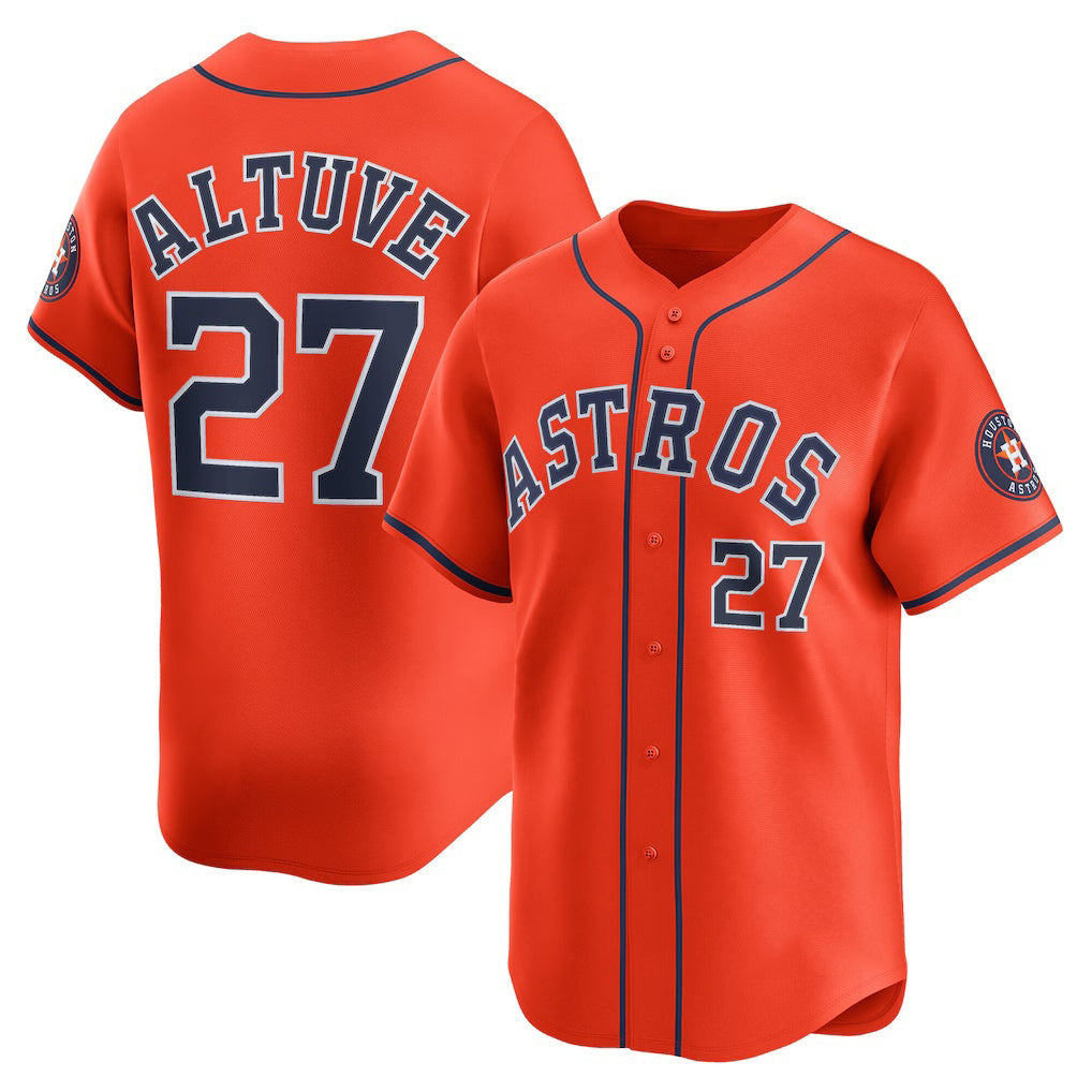 Baseball Jersey | Houston Astros #27 Jose Altuve Orange Alternate Limited Player - image 1