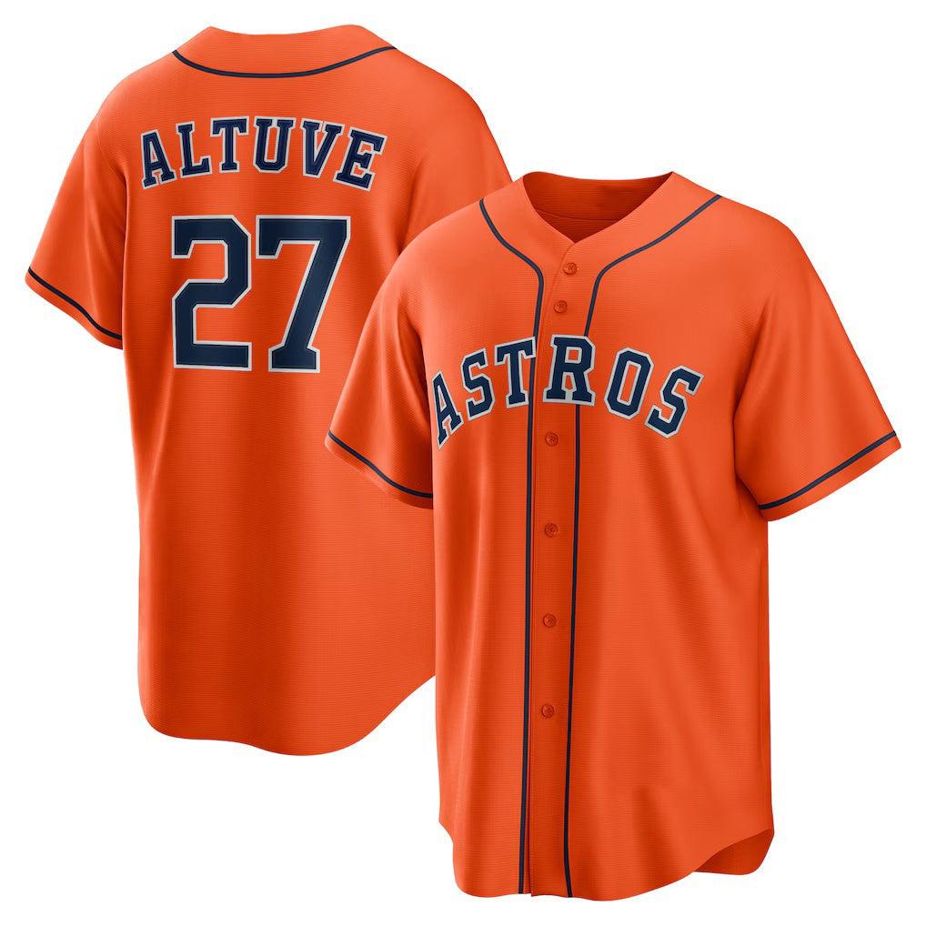 Baseball Jersey | Houston Astros #27 Jose Altuve Orange Alternate Replica Player Name - image 1