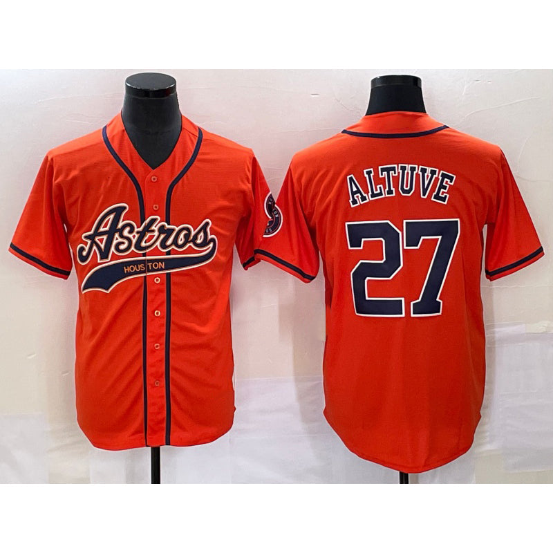Baseball Jersey | Houston Astros #27 Jose Altuve Orange With Patch Stitched - image 1