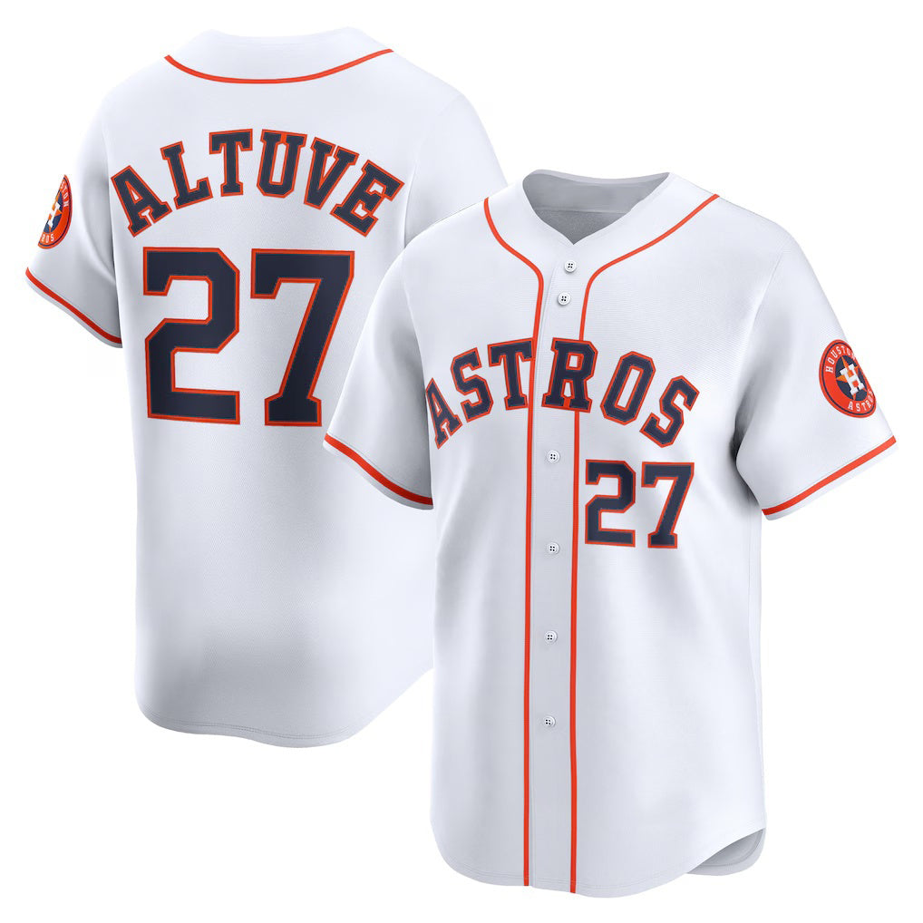 Baseball Jersey | Houston Astros #27 Jose Altuve White Home Limited Player - image 1