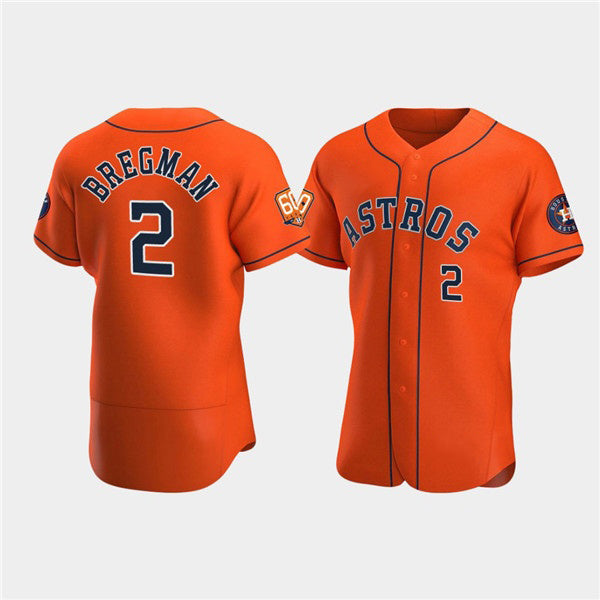 Baseball Jersey | Houston Astros #2 Jose Altuve Orange 60th Anniversary Stitched - image 1