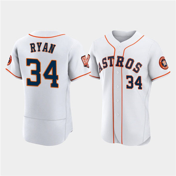 Baseball Jersey | Houston Astros #34 Nolan Ryan White 60th Anniversary Stitched - image 1