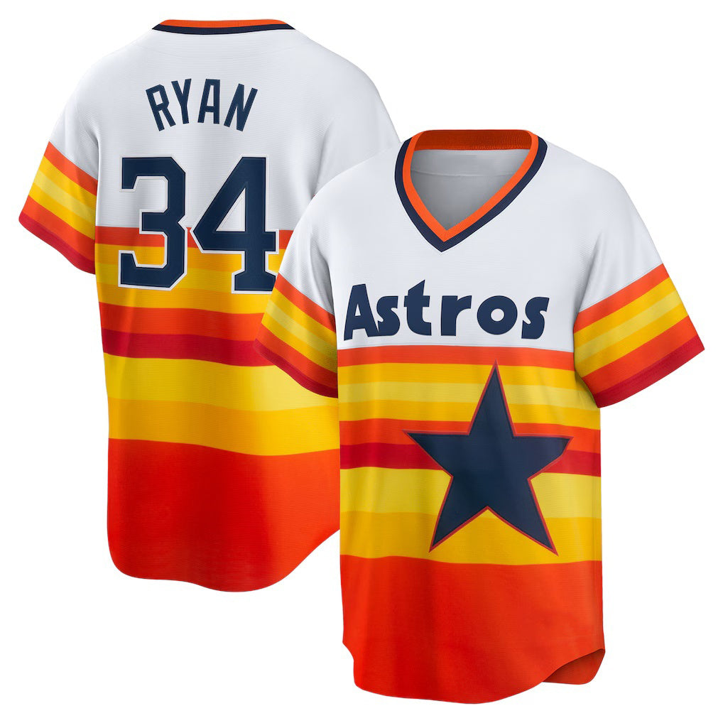 Baseball Jersey | Houston Astros #34 Nolan Ryan White Home Cooperstown Collection Player - image 1