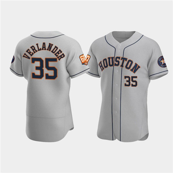 Baseball Jersey | Houston Astros #35 Justin Verlander Gray 60th Anniversary Stitched - image 1