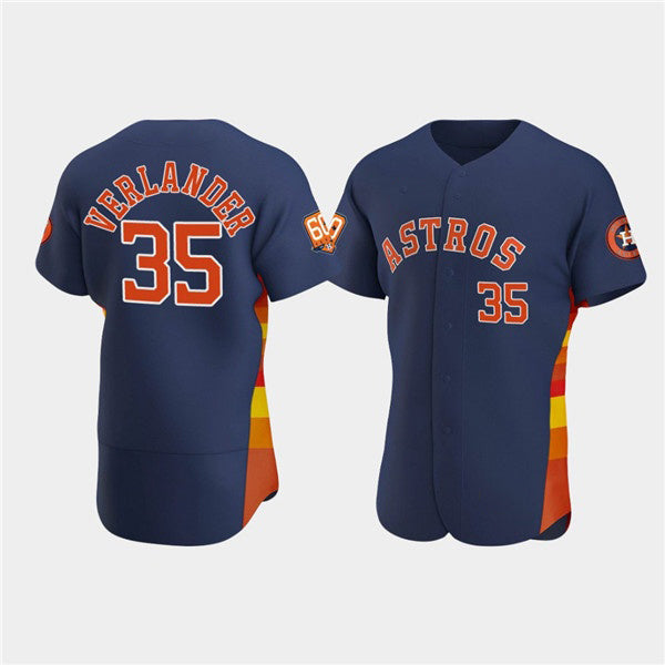 Baseball Jersey | Houston Astros #35 Justin Verlander Navy 60th Anniversary Stitched - image 1
