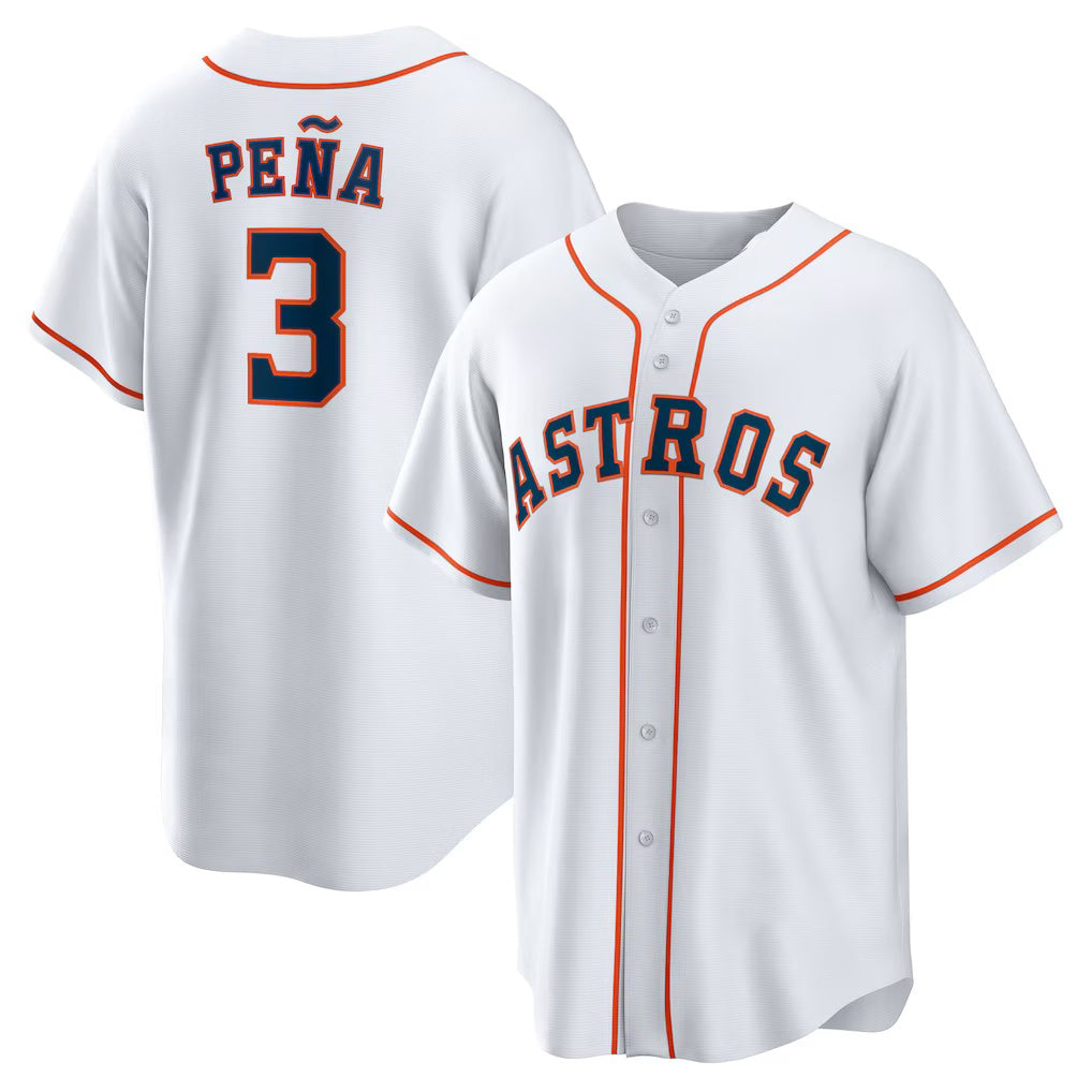 Baseball Jersey | Houston Astros #3 Jeremy Peña White Home Replica - image 1