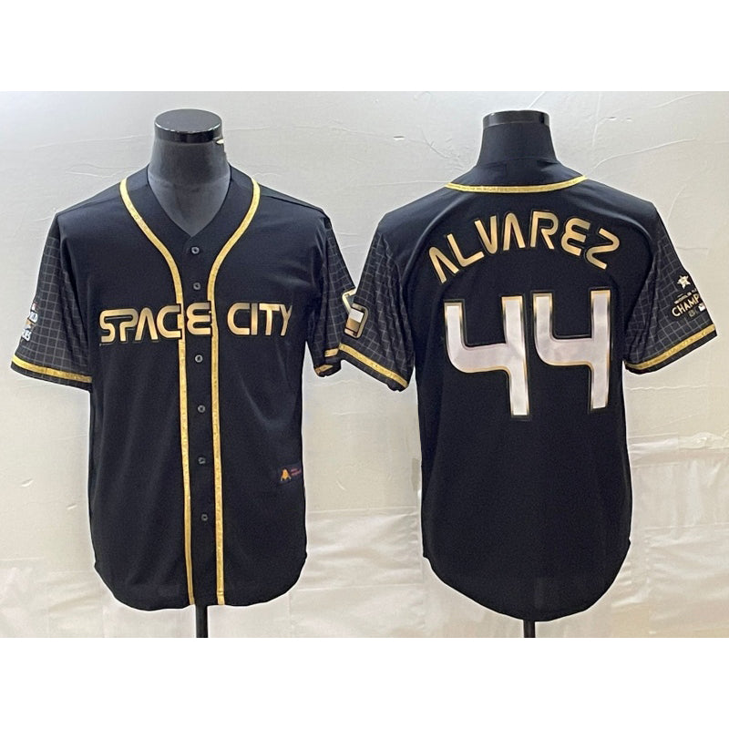 Baseball Jersey | Houston Astros #44 Yordan Alvarez Black City Connect Stitched - image 1