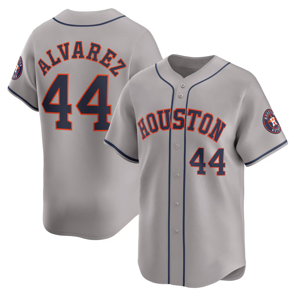 Baseball Jersey | Houston Astros #44 Yordan Alvarez Gray Away Limited Player - image 1