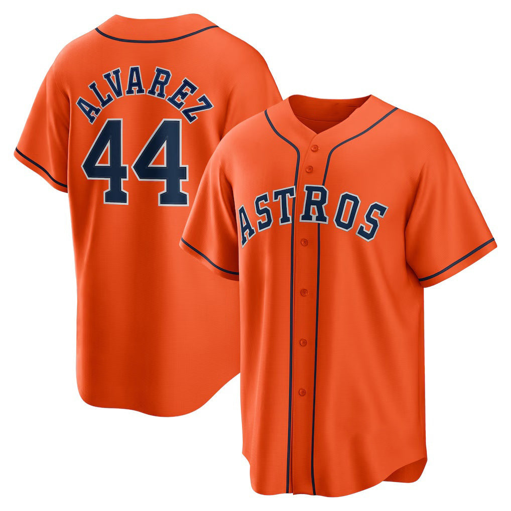 Baseball Jersey | Houston Astros #44 Yordan Álvarez Orange Alternate Replica Player - image 1
