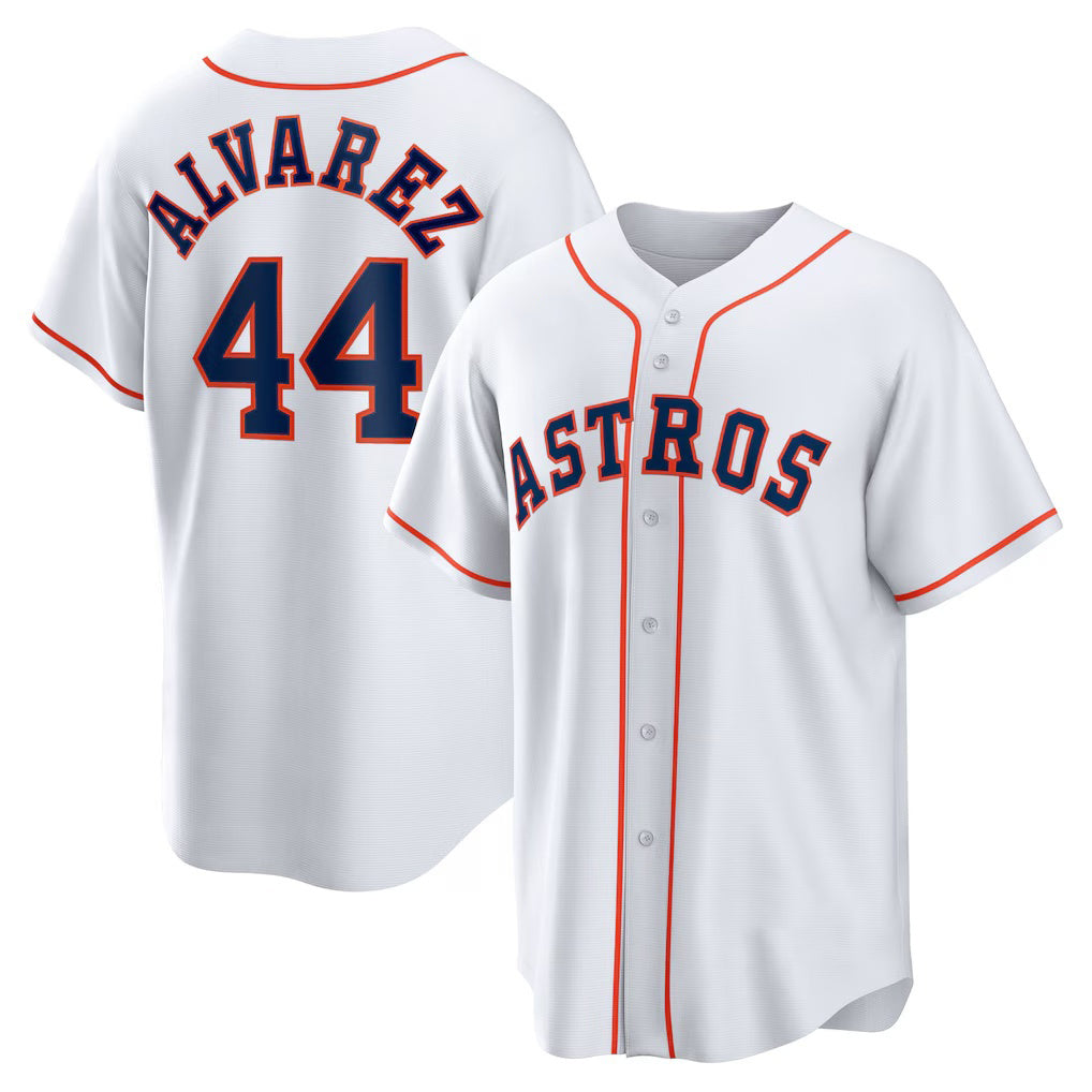 Baseball Jersey | Houston Astros #44 Yordan Álvarez White Home Replica Player - image 1